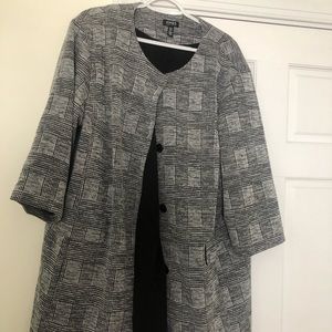 Jones Grey Plaid Peacoat